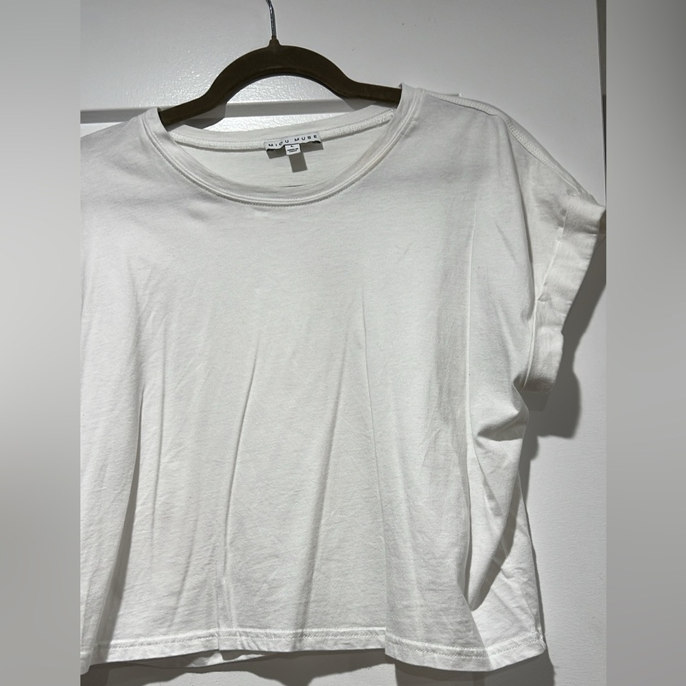White Crewneck Short Sleeve Tee